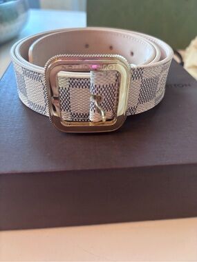 Louis Vuitton Damier Azur Canvas/Leather Women’s Belt